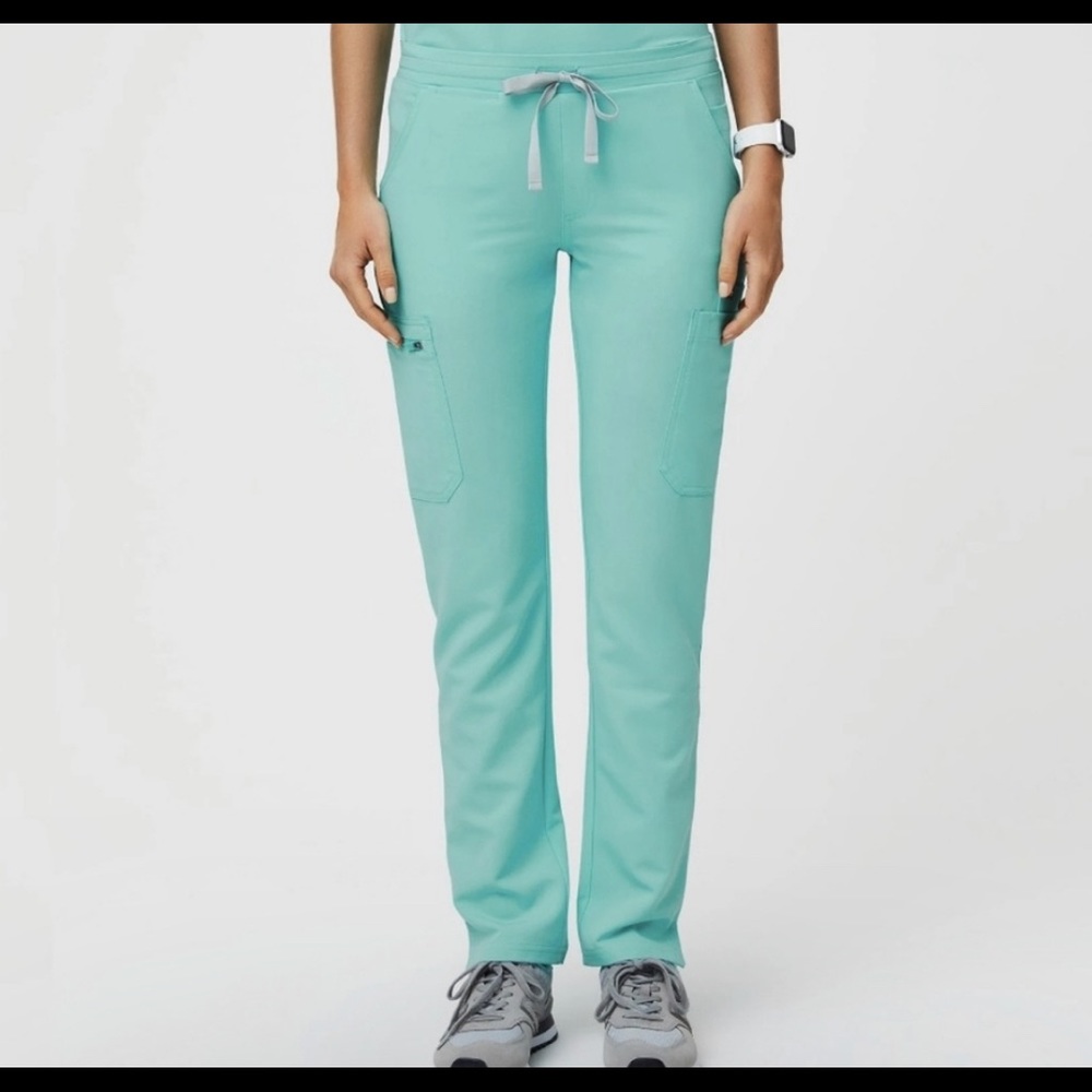NWT Figs FRESH AQUA LIMITED EDITION YOLA SKINNY TALL Pants Size XL